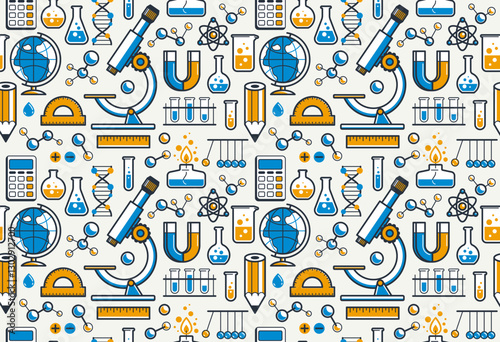 Science seamless background...