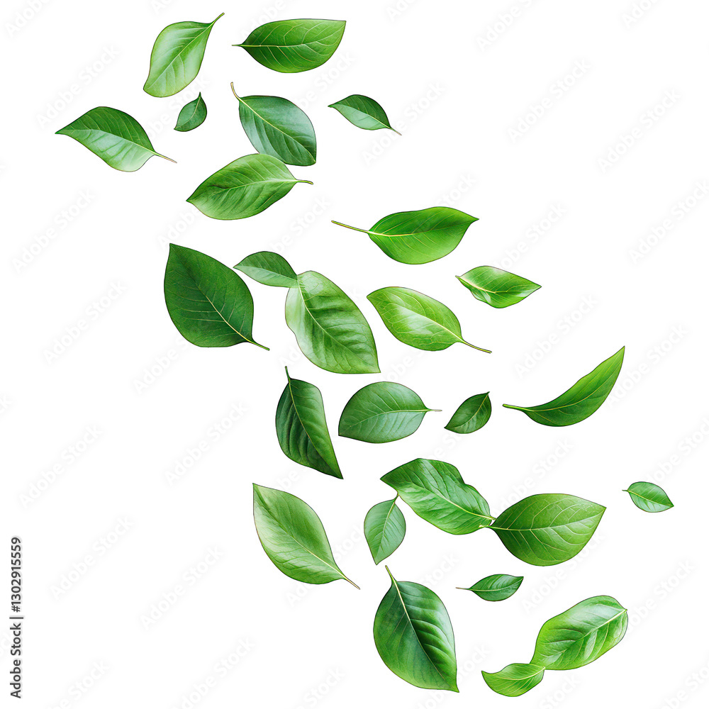 Lush green leaves forming a natural frame Lush green leaves forming a natural frame