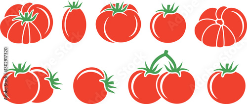 Tomato logo. Isolated tomato on white background