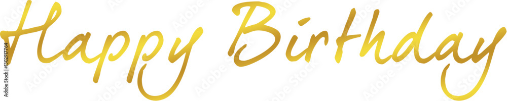 Happy birthday gold lettering for your projects - birthday card, invitation, banner, poster 4