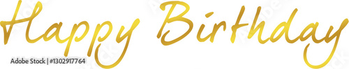 Obraz na płótnie Happy birthday gold lettering for your projects - birthday card, invitation, banner, poster 4 w salonie
