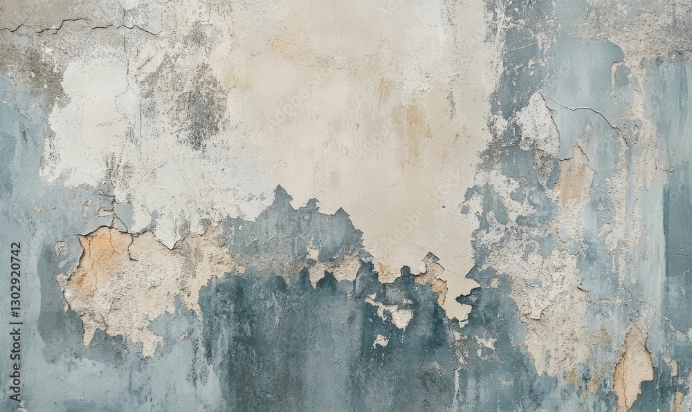 Obraz premium Aged wall with peeling paint textures.