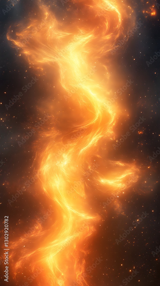 Fiery cosmic energy stream Fiery cosmic energy stream