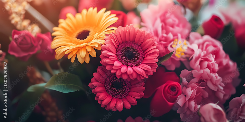 Vibrant Summer Floral Pattern with Lush Blooms Vibrant Summer Floral Pattern with Lush Blooms