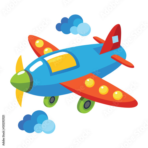 Aeroplan vector image on white background