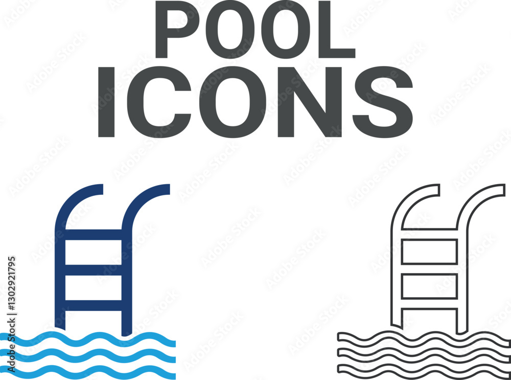 Pool icons. Summer vacations and holiday symbol vector illustration. Collection of traveling and tourism elements. Pool icons. Summer vacations and holiday symbol vector illustration. Collection of traveling and tourism elements.