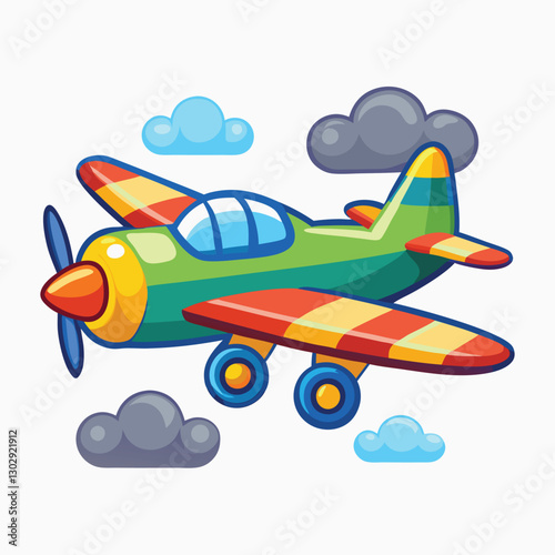 Aeroplan vector image on white background