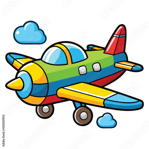 Aeroplan vector image on white background