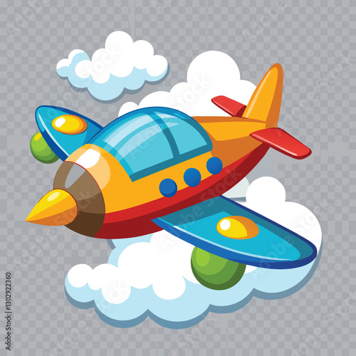 Aeroplan vector image on white background