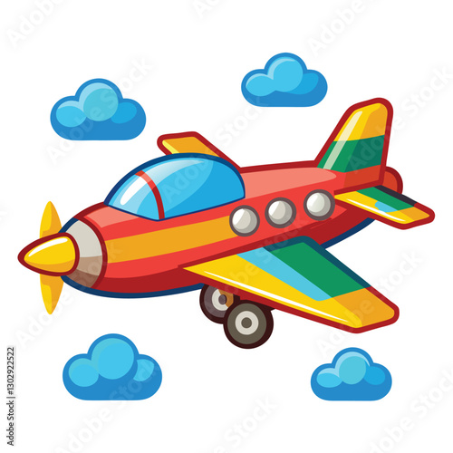 Aeroplan vector image on white background