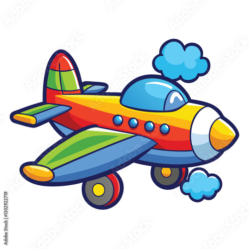 Aeroplan vector image on white background