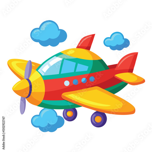 Aeroplan vector image on white background