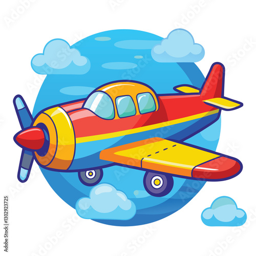 Aeroplan vector image on white background