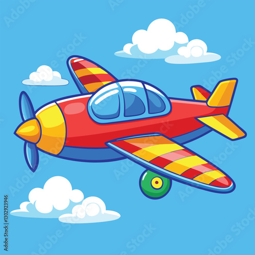 Aeroplan vector image on white background