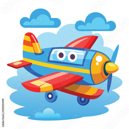 Aeroplan vector image on white background