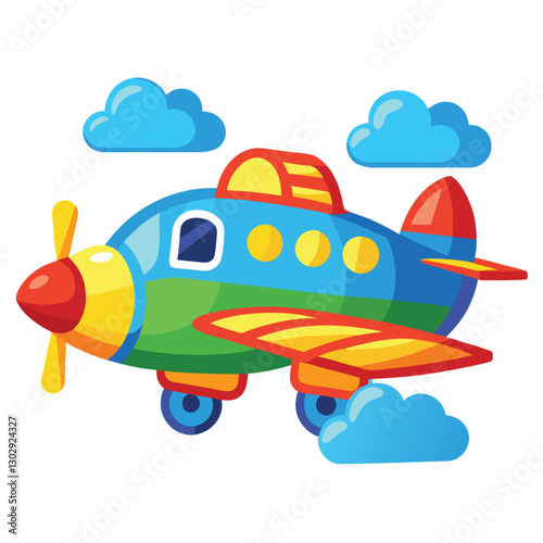 Aeroplan vector image on white background