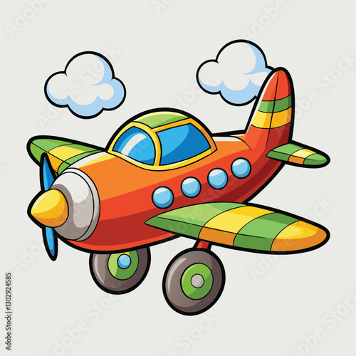 Aeroplan vector image on white background