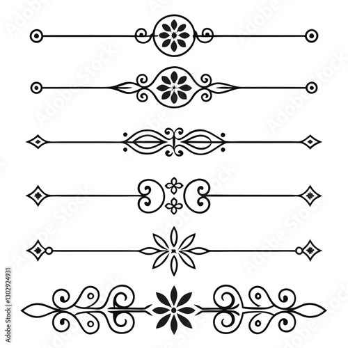 Wallpaper Mural Classic Decorative Line Elements for Graphic Design Torontodigital.ca