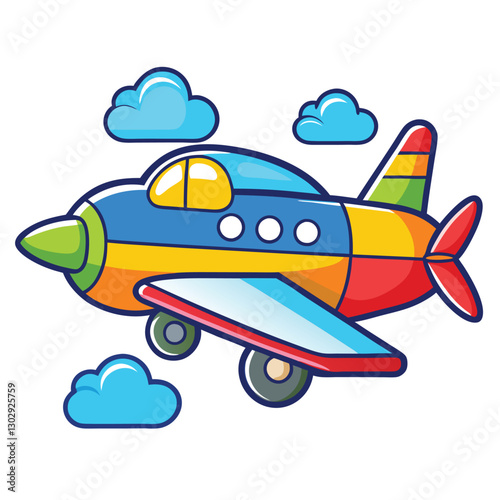 Aeroplan vector image on white background