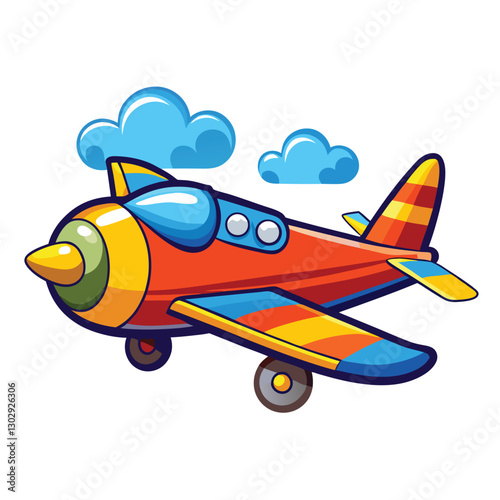 Aeroplan vector image on white background