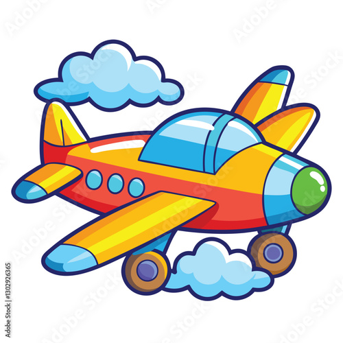 Aeroplan vector image on white background