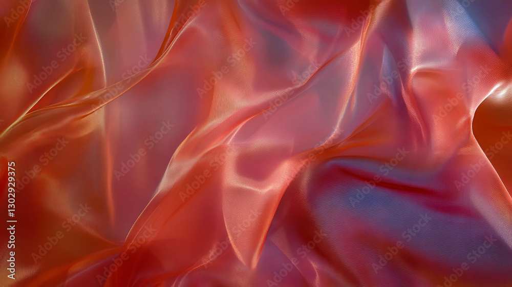 Obraz premium Elegant texture of crumpled silk fabric overlay for luxurious design backgrounds