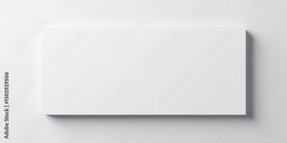 Blank rectangular card mockup on white background for design presentation and branding projects Blank rectangular card mockup on white background for design presentation and branding projects