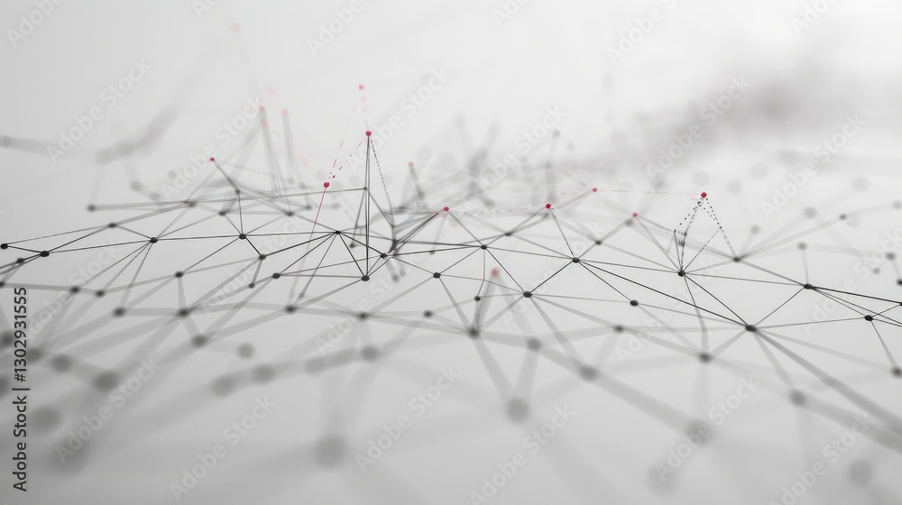 Abstract Network of Interconnected Points and Lines Abstract Network of Interconnected Points and Lines