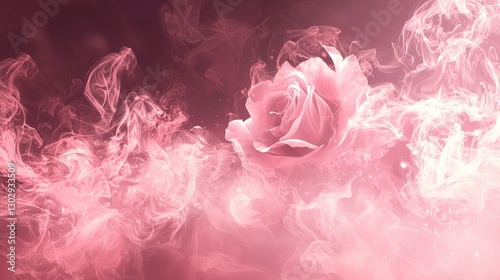 A canvas of blush pink, softly blurred into a gradient that seamlessly transitions to a gentle, ethereal hue, creating a dreamy and romantic atmosphere. 