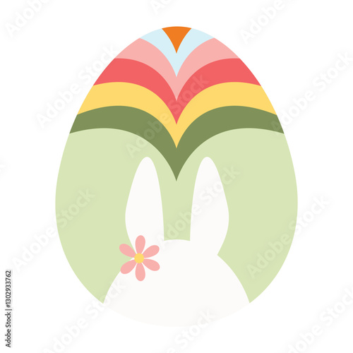 Colorful Easter Egg Illustrations with Patterns, Bunnies, and Flowers