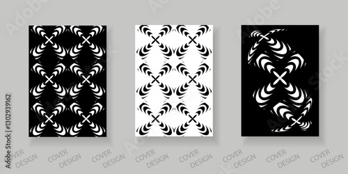 Trends template for design carpet, poster, fleur. Bark network for sales, presentations. Minimal geometric background in black and white. Vector.