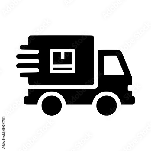 delivery truck icon symbolizing fast shipping and logistics service