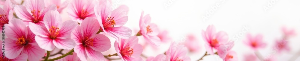 Vibrant blooms, delicate petals, white backdrop, design, flower composition Vibrant blooms, delicate petals, white backdrop, design, flower composition