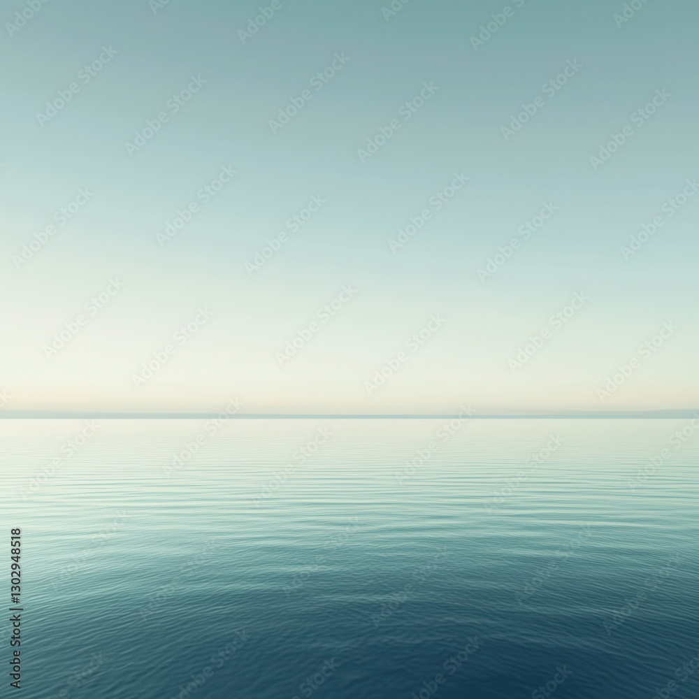 Obraz premium A tranquil, minimalist canvas with soft, muted pastel colors blending gently from light blue to pale pink, creating a serene and calming backdrop. 