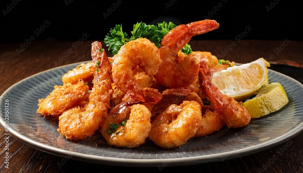 Fried Shrimp, featuring vibrant, fresh ingredients and a professionally plated final dish Fried Shrimp, featuring vibrant, fresh ingredients and a professionally plated final dish