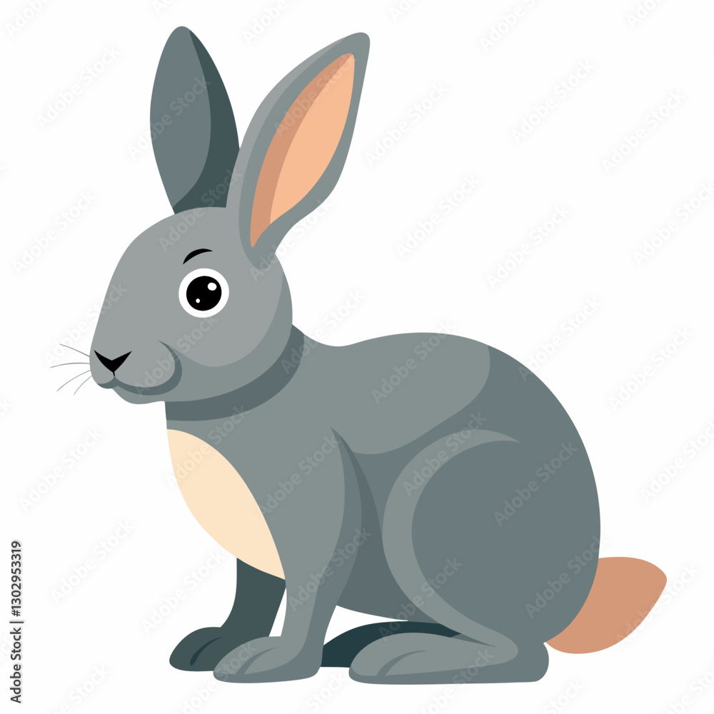 Obraz premium cartoon rabbit with a big smile