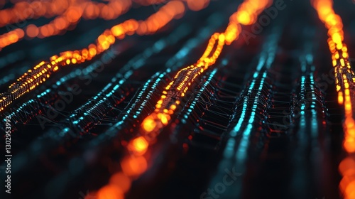Grid Computing concept. Glowing Grid Computing Architecture A Captivating of Digital Interconnectivity