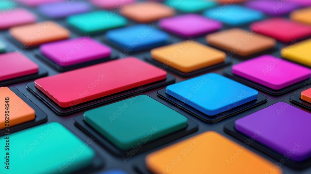 Grid Computing concept. Integrated Grid of Vibrant Hues and Geometric Shapes Depicting and Computing Dynamics Grid Computing concept. Integrated Grid of Vibrant Hues and Geometric Shapes Depicting and Computing Dynamics