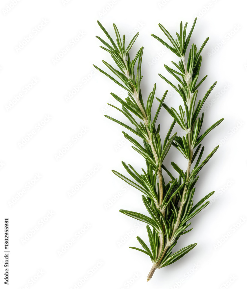 Fototapeta premium Fresh rosemary sprigs on white background