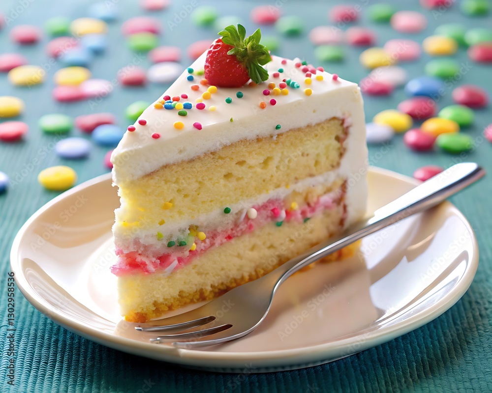 piece of cake with cherry