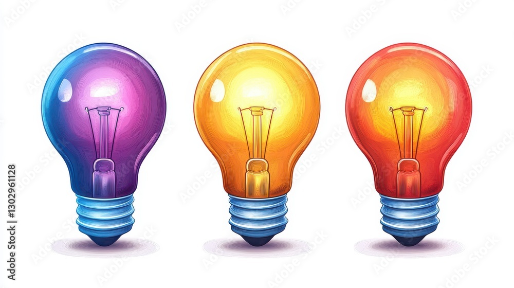 light bulb isolated,cartoon illustration light bulb isolated,cartoon illustration