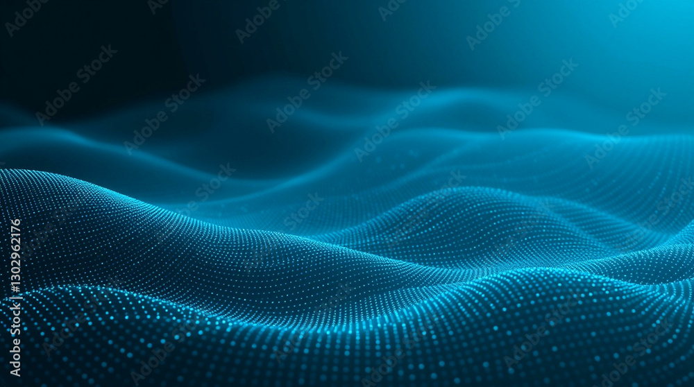 Abstract blue glowing dots with light flares, digital landscape, futuristic wave, ideal for technology, innovation, or digital media backgrounds. Abstract blue glowing dots with light flares, digital landscape, futuristic wave, ideal for technology, innovation, or digital media backgrounds.
