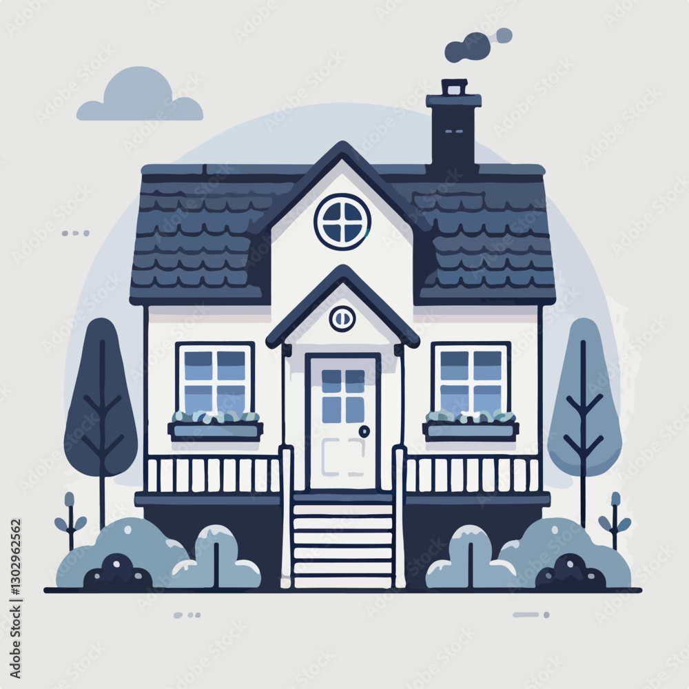 Fototapeta premium A simple and comfortable house