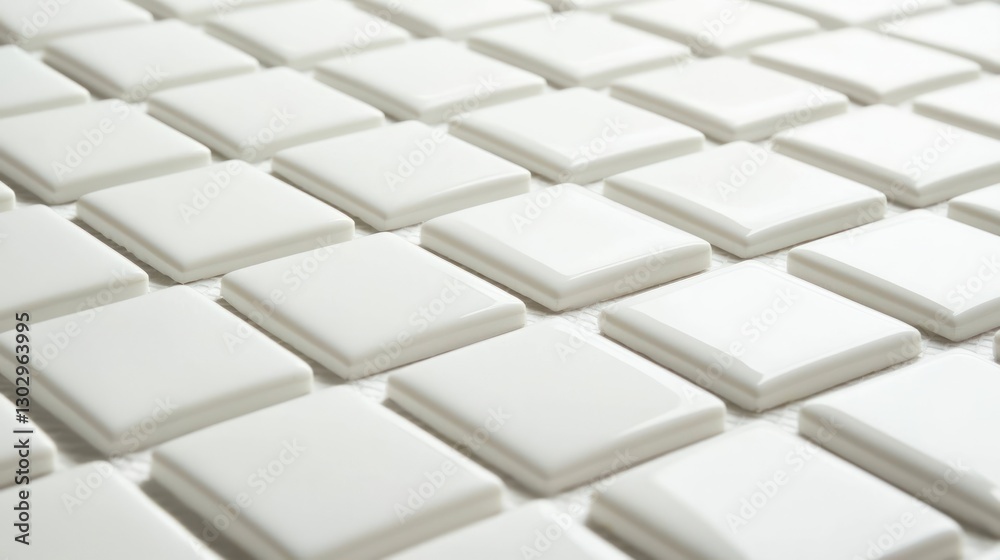 Empty White Tile Floor on White Background Empty White Tile Floor on White Background