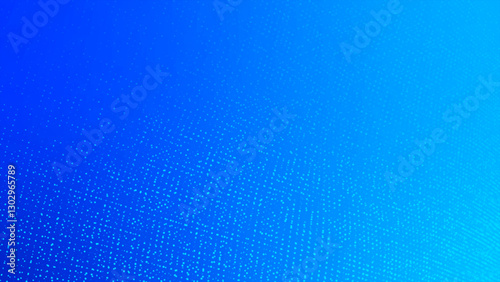 Neon blue abstract background. Random glow particle texture. Wave. Its chaotic, mosaic-like ornament with a linear dot pattern for banners, posters, website design, social media frames.