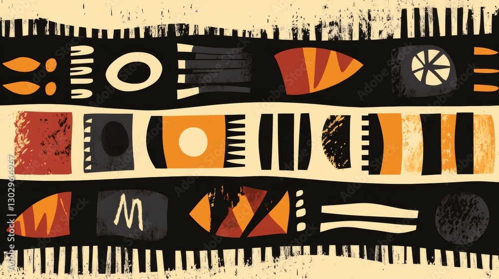 Obraz premium Abstract geometric shapes design dark background modern art.