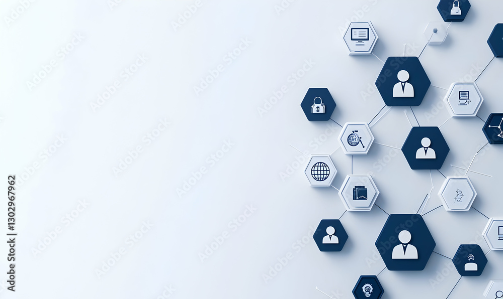 Naklejka premium Modern Technology Icons Representing Networking and Communication