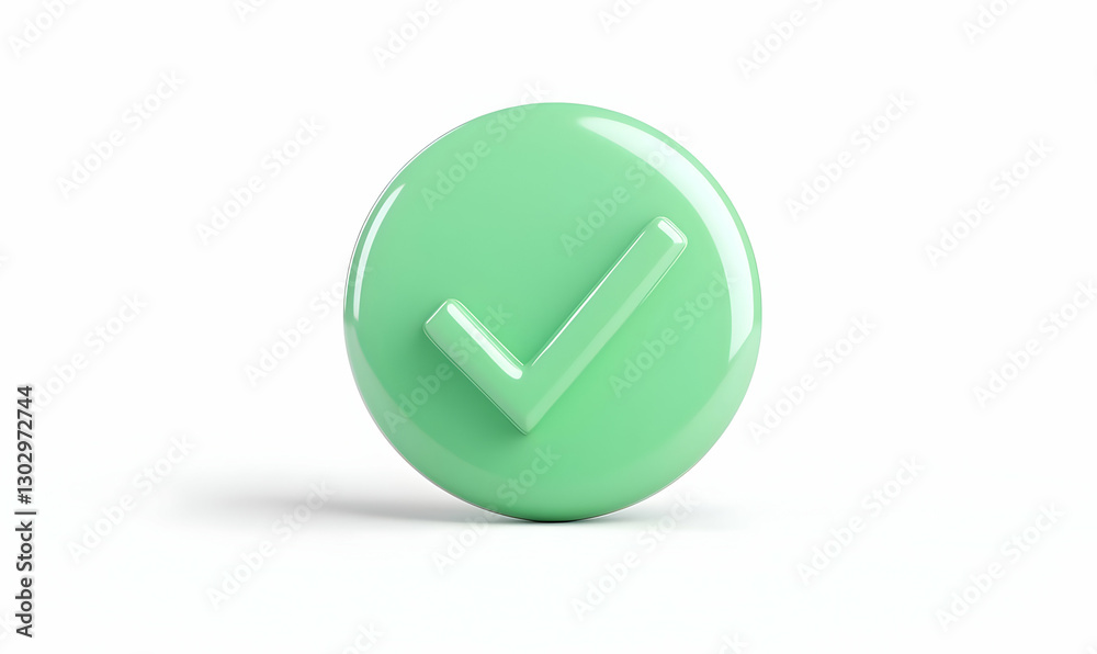 Green Checkmark Icon on a Clean White Background for Approval Design Green Checkmark Icon on a Clean White Background for Approval Design