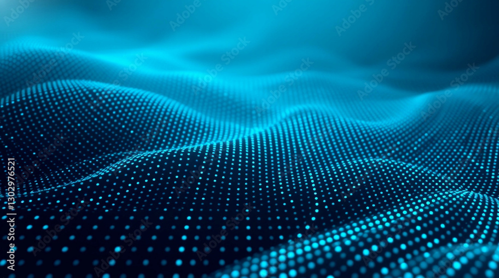 Abstract background with glowing blue particles in a smooth wave pattern, perfect for technology, data-driven design, and futuristic innovation concepts. Abstract background with glowing blue particles in a smooth wave pattern, perfect for technology, data-driven design, and futuristic innovation concepts.