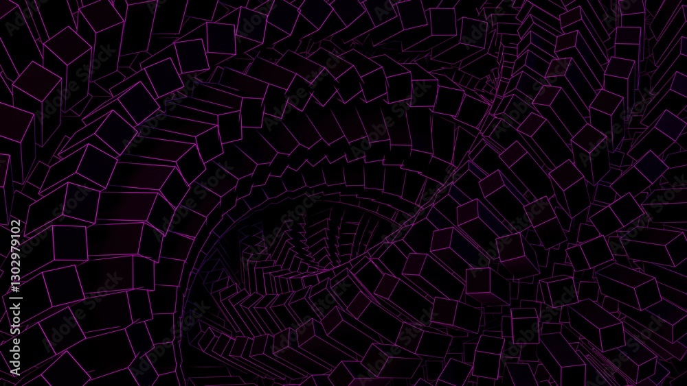 Abstract dark purple geometric tunnel design Abstract dark purple geometric tunnel design